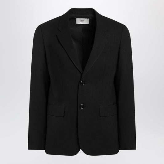Ami Paris Single-Breasted Jacket Black Wool