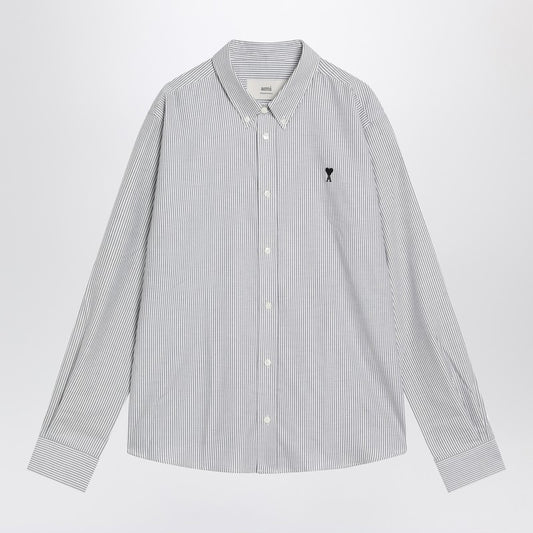 Ami Paris Ami De Coeur striped white shirt