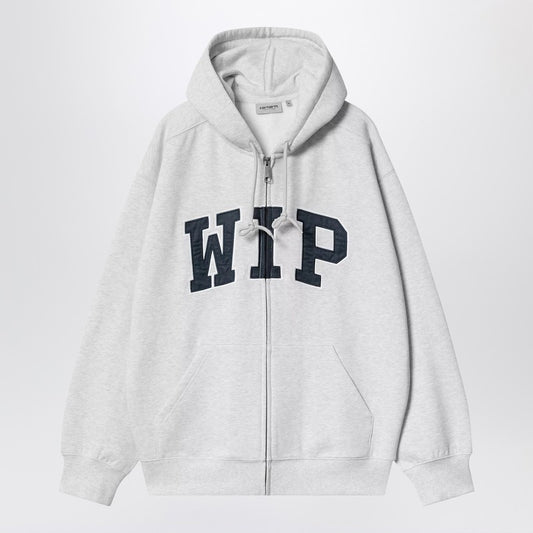 Carhartt WIP Hooded WIP Sweat Jacket colour Ash Heather