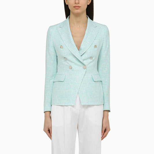 Tagliatore Light blue double-breasted jacket