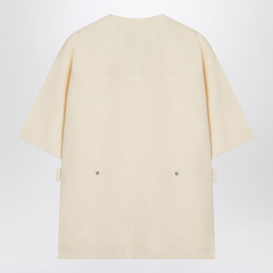Jil Sander Ivory silk blend shirt jacket