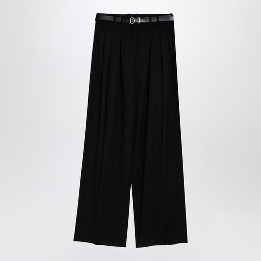 Jil Sander Black wide trousers with belt