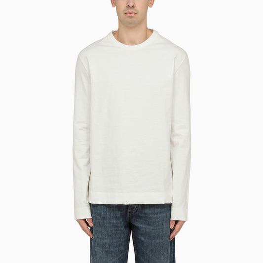 Jil Sander White cotton crew-neck sweater