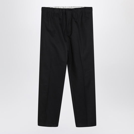Jil Sander Navy blue cotton pants