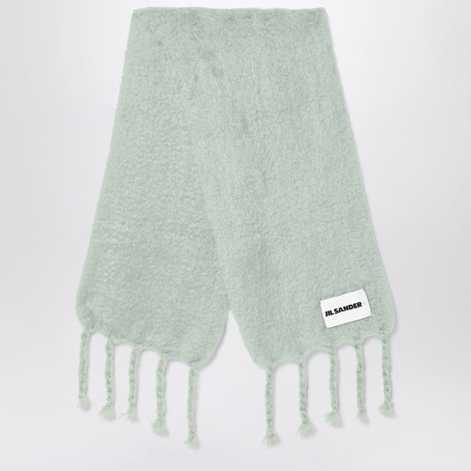 Jil Sander Pale green mohair blend scarf