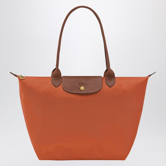 Longchamp Brick-coloured Le Pliage Original L bag