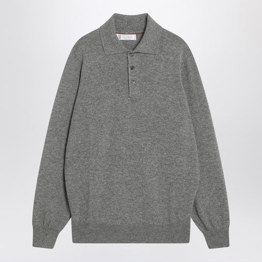 Brunello Cucinelli Gray polo in cashmere