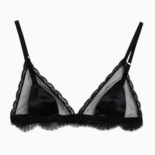 Dolce & Gabbana Dolce&Gabbana Black silk satin and lace bra