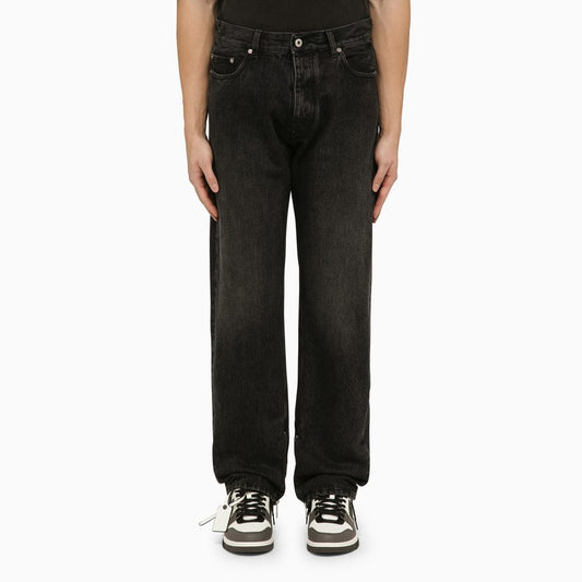 Off White Off-White™ Black jeans with logo patch