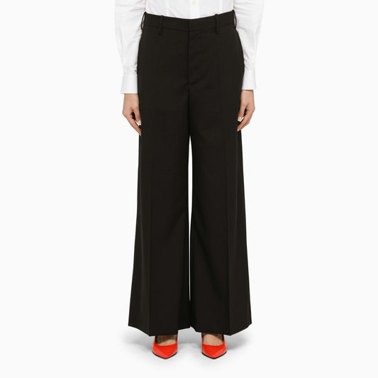 Marni Black wool palazzo trousers
