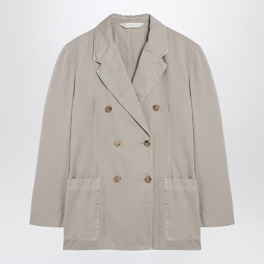 Palm Angels Beige double-breasted cotton jacket
