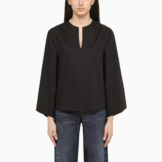 By Malene Birger Wide black blouse