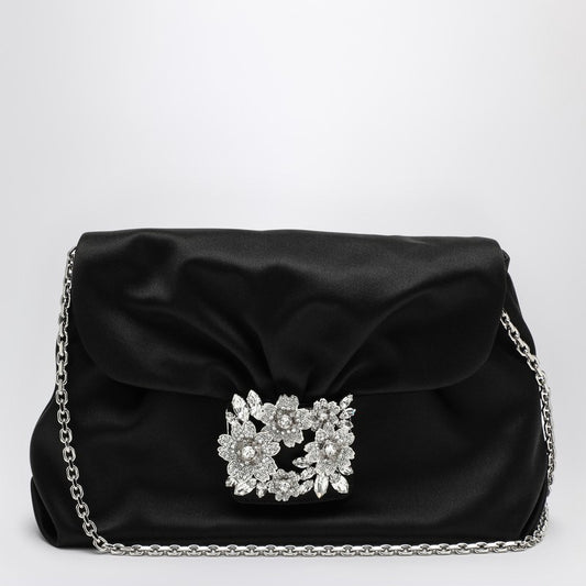 ROGER VIVIER Small Drapé bag in black satin