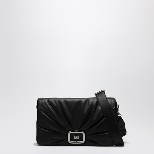 ROGER VIVIER Viv'' Choc Large black leather bag