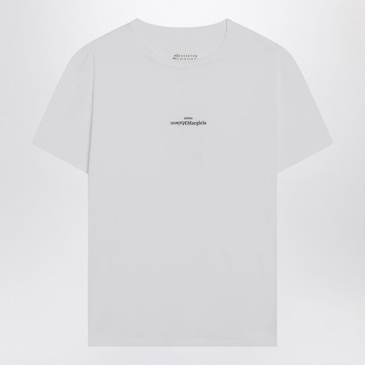 Maison Margiela White T-shirt with distorted logo