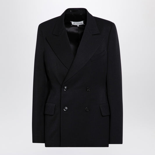 Maison Margiela Black double-breasted jacket in wool