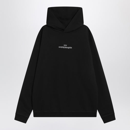 Maison Margiela Black hoodie with reversed logo