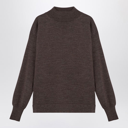Maison Margiela Brown wool turtleneck sweater