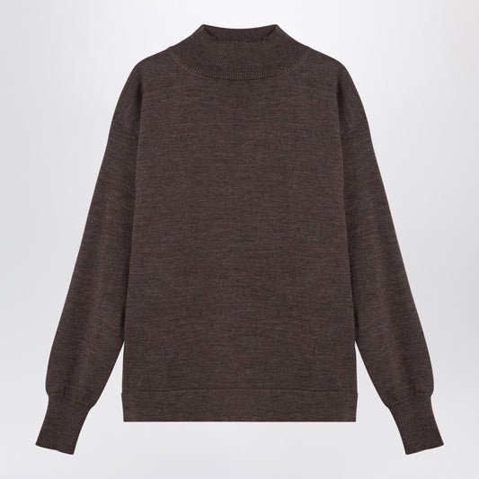 Maison Margiela Brown wool turtleneck sweater