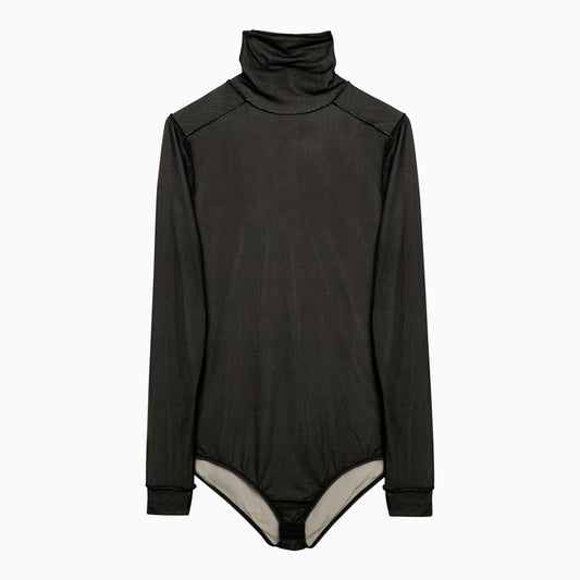 Maison Margiela Black viscose jersey bodysuit
