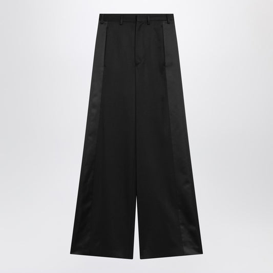 MM6 Maison Margiela Black satin palazzo pants