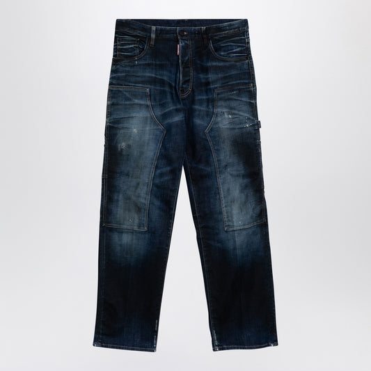 Dsquared2 Navy blue jeans in washed denim