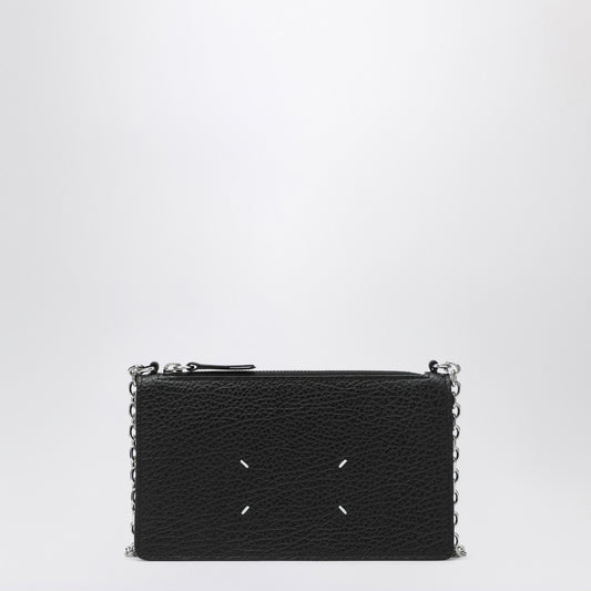 Maison Margiela Black card holder with shoulder strap