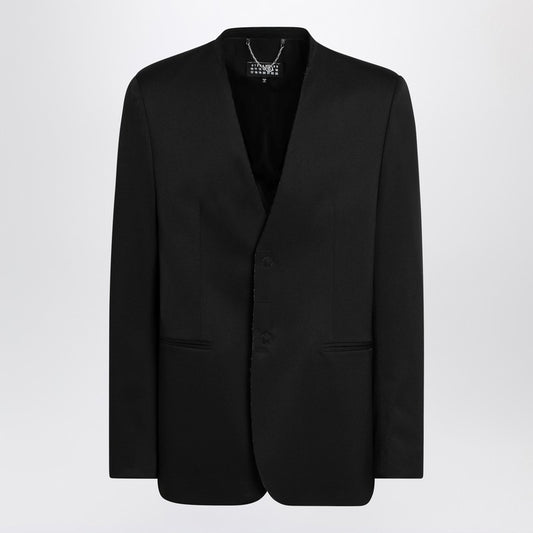 MM6 Maison Margiela Black single-breasted jacket in wool blend