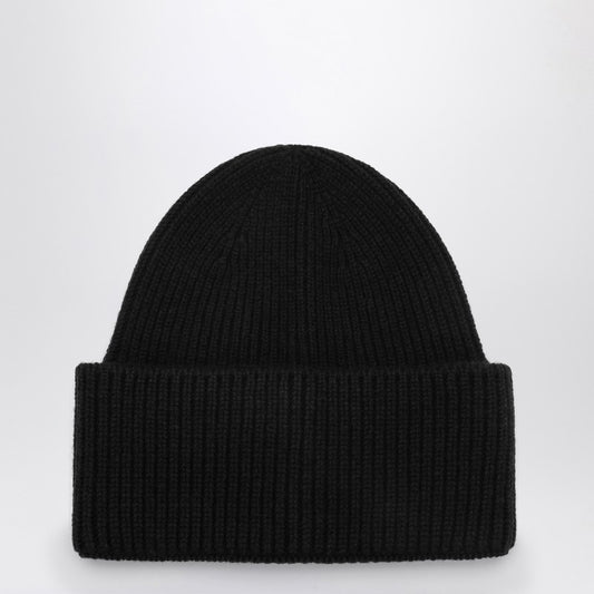 Destin Black wool and cashmere beanie