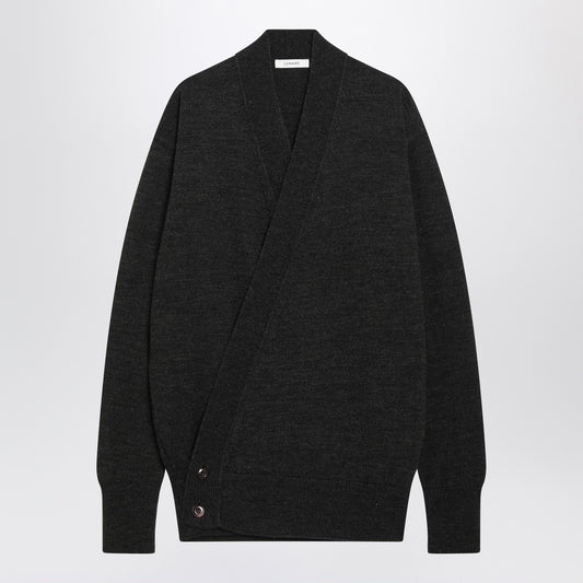 LEMAIRE Brown alpaca wrap cardigan