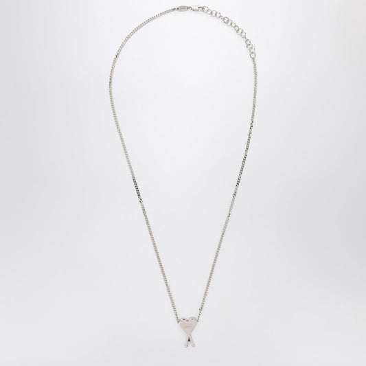 Ami Paris Ami De Coeur palladium necklace