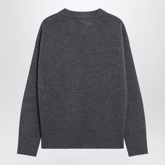 Ami Paris Grey Ami De Coeur wool sweater