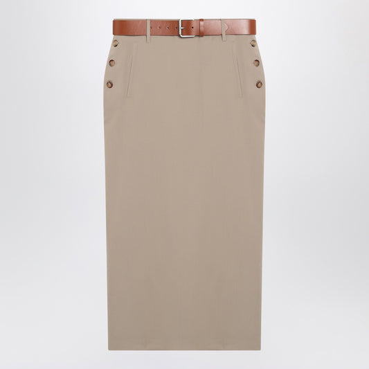 Moschino Jupe with beige wool skirt