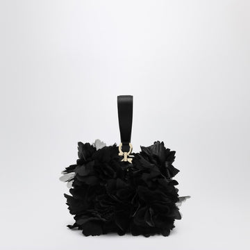 Ferragamo Mini clutch with black flowers