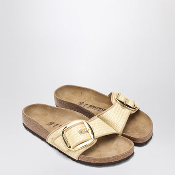 Birkenstock Madrid Big Buckle raffia slipper