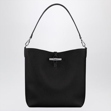 Longchamp M Le Roseau black Hobo Bag