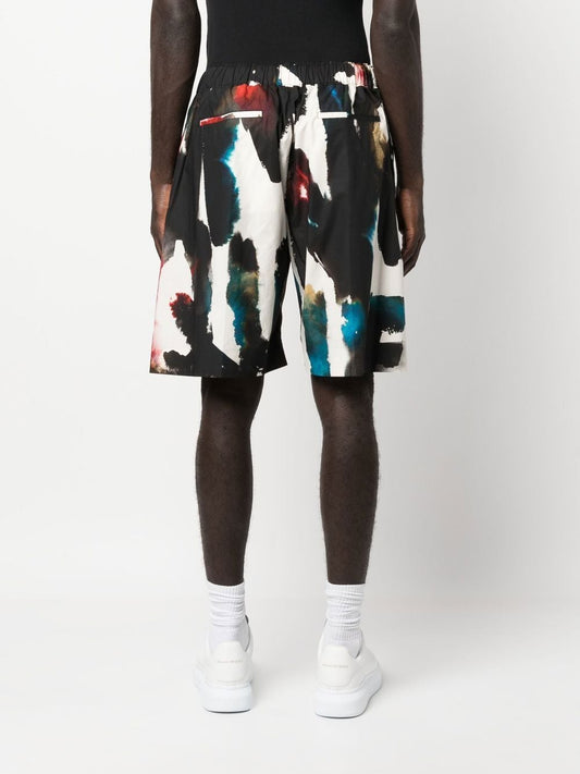 Alexander McQueen Straight Print Shorts