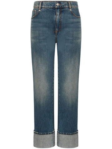 Alexander McQueen turn-up Hem straight-leg Jeans