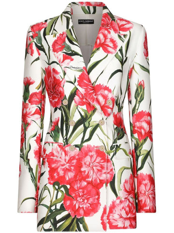 Dolce & Gabbana floral print double-breasted blazer