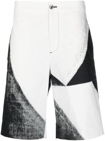 Alexander McQueen abstract-print cotton bermuda shorts