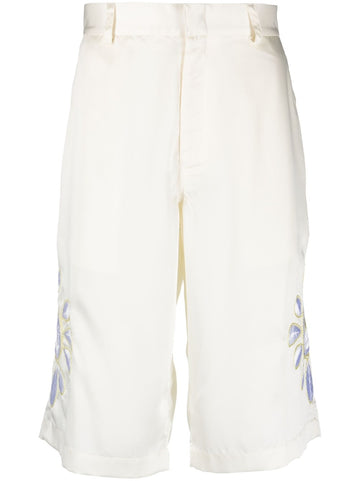 Bluemarble Embroidered flowers shorts