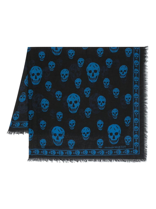 Alexander McQueen Skull silk blend scarf