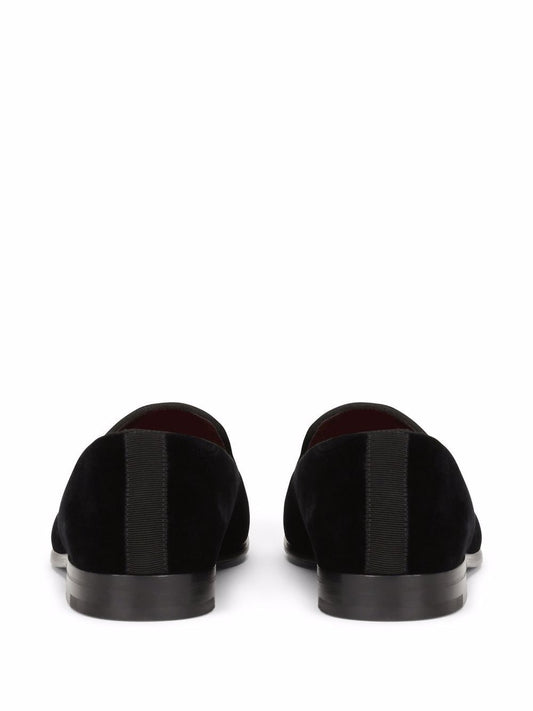 Dolce & Gabbana DG logo velvet slippers