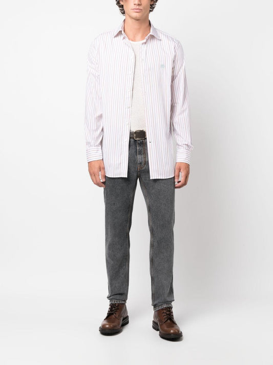 Etro Striped shirt with embroidery