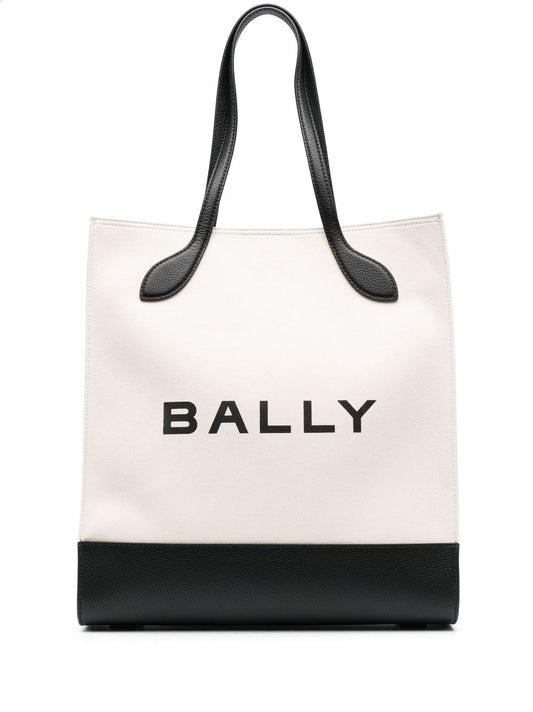 Bally logo print tote bag