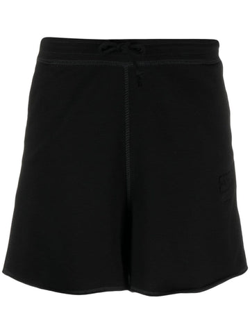 Ganni logo-patch shorts