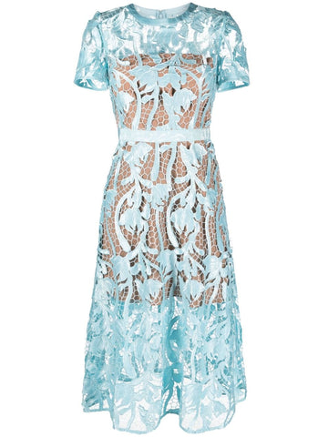 Self-Portrait Flared midi dress