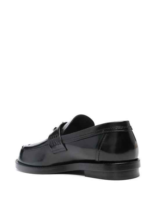 Alexander McQueen logo-plaque Leather Loafers