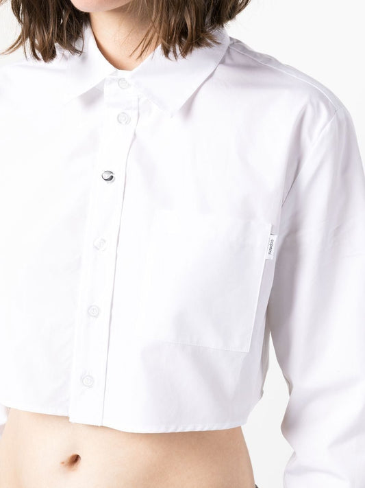 Coperni Cropped cotton shirt