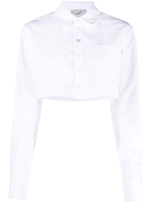 Coperni Cropped cotton shirt